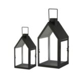 2li Set Metal Ev Fener 17x38cm