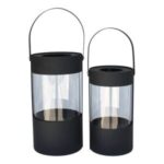 2li Set Metal Mumluk Siyah 16x41cm