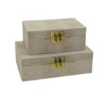 2li Set Dekoratif Kutu Beyaz 21x31cm