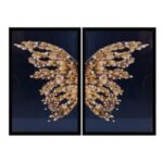 2 li set Epoksi kelebek Tablo 95x130cm
