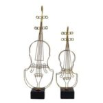 2li Set Metal Keman Eskitme 22x68cm