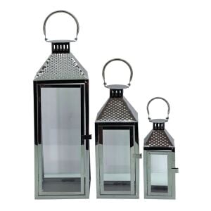 3-lu-set-metal-fener-gumus-3371_min.jpeg 3lü Set Metal Fener Gümüş 18x64cm - Image 1