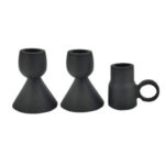 3lü Set Mumluk Siyah 7x8cm