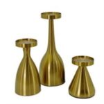 3lü Set Metal Şamdan 11x29cm