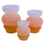 3lü Set Pink Cam Vazo 20x25cm