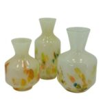 3lü Set Renkli Cam Vazo 22x32cm