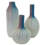 3lü Set Seramik Vazo 14x40cm