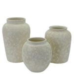3lü Set Seramik Vazo 16x25cm