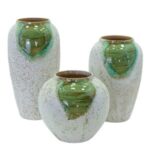 3lü Set Seramik Vazo 18x36cm