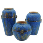 3lü Set Seramik Vazo 20x36cm