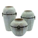 3lü Set Seramik Vazo 20x36cm