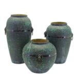3lü Set Seramik Vazo 20x36cm