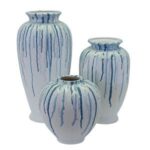3lü Set Seramik Vazo 23x46cm