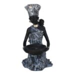 Afrikalı Siyah Kadın Biblo 13x26cm