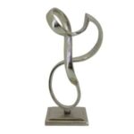 Döküm Soyut Obje Gümüş 15x26cm