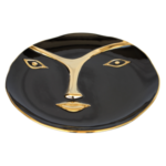 Face Dekoratif Tabak Siyah 33cm