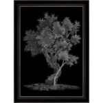 Işıltılı Ağaç Gümüş Tablo 82x112cm