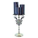 Metal Stantlı 3lü Set Mum 25x70cm