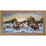 Goblen Kızıl Atlar Tablo 82x142cm